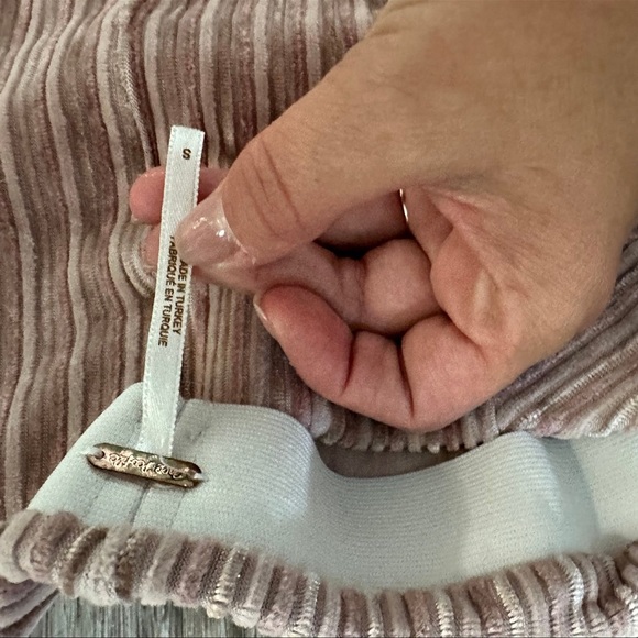 Free People Slim Pull-On Velvet Flare Pants Size Small Blush Pink - Picture 4 of 10